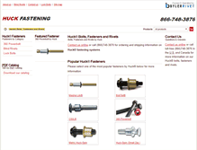 Tablet Screenshot of huckfastening.com